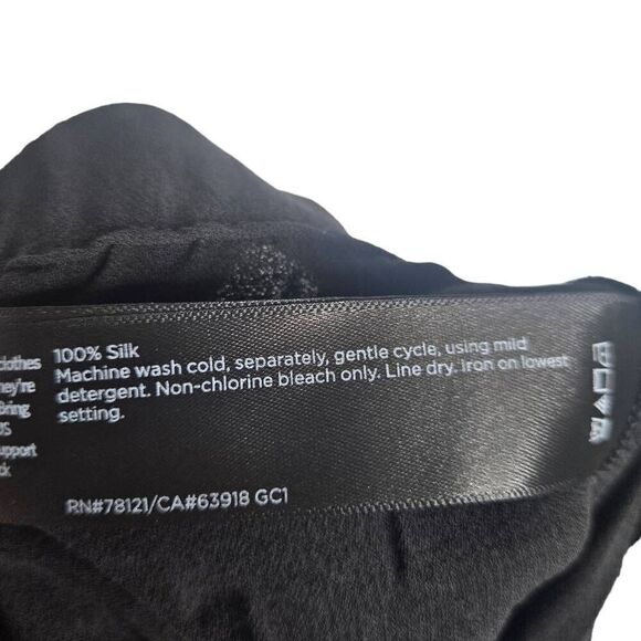 Eileen Fisher Black Silk Pull On Pants Pockets Size 1X - Picture 8 of 8